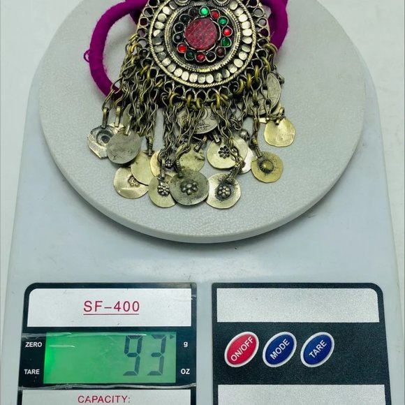 Pendant Necklace With Coins, Vintage Tribal Pendant Necklace, - Picture 8 of 8